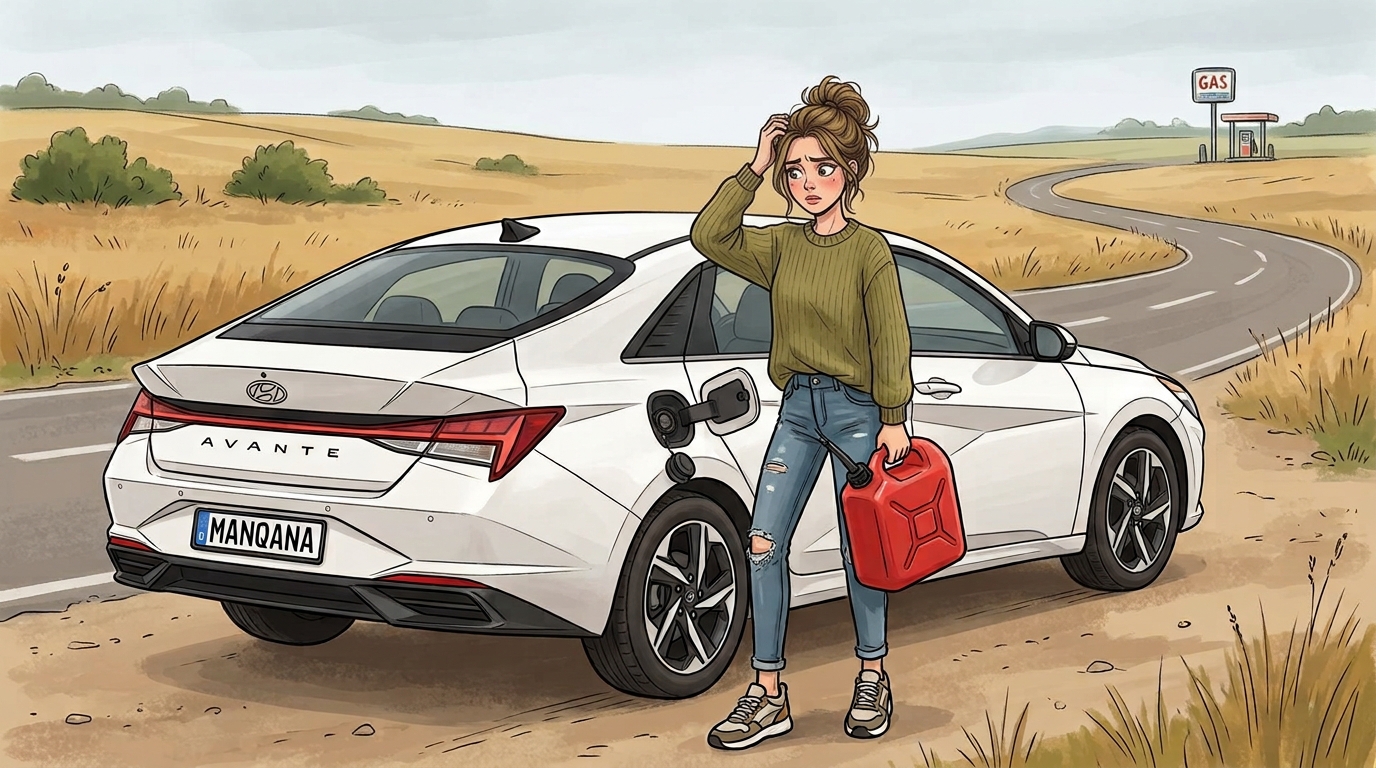 Hyundai Avante. Как слить бензин из бака