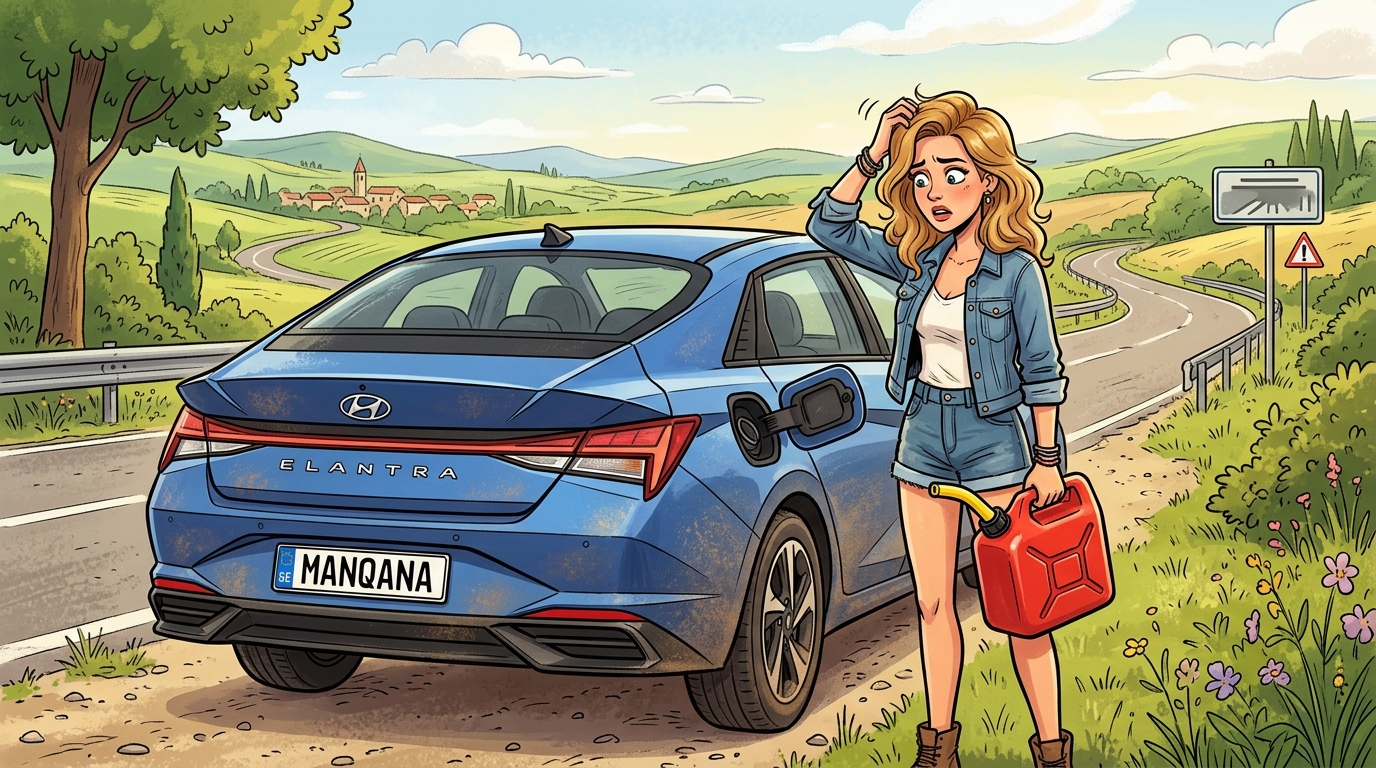 Hyundai Elantra. Как слить бензин из бака