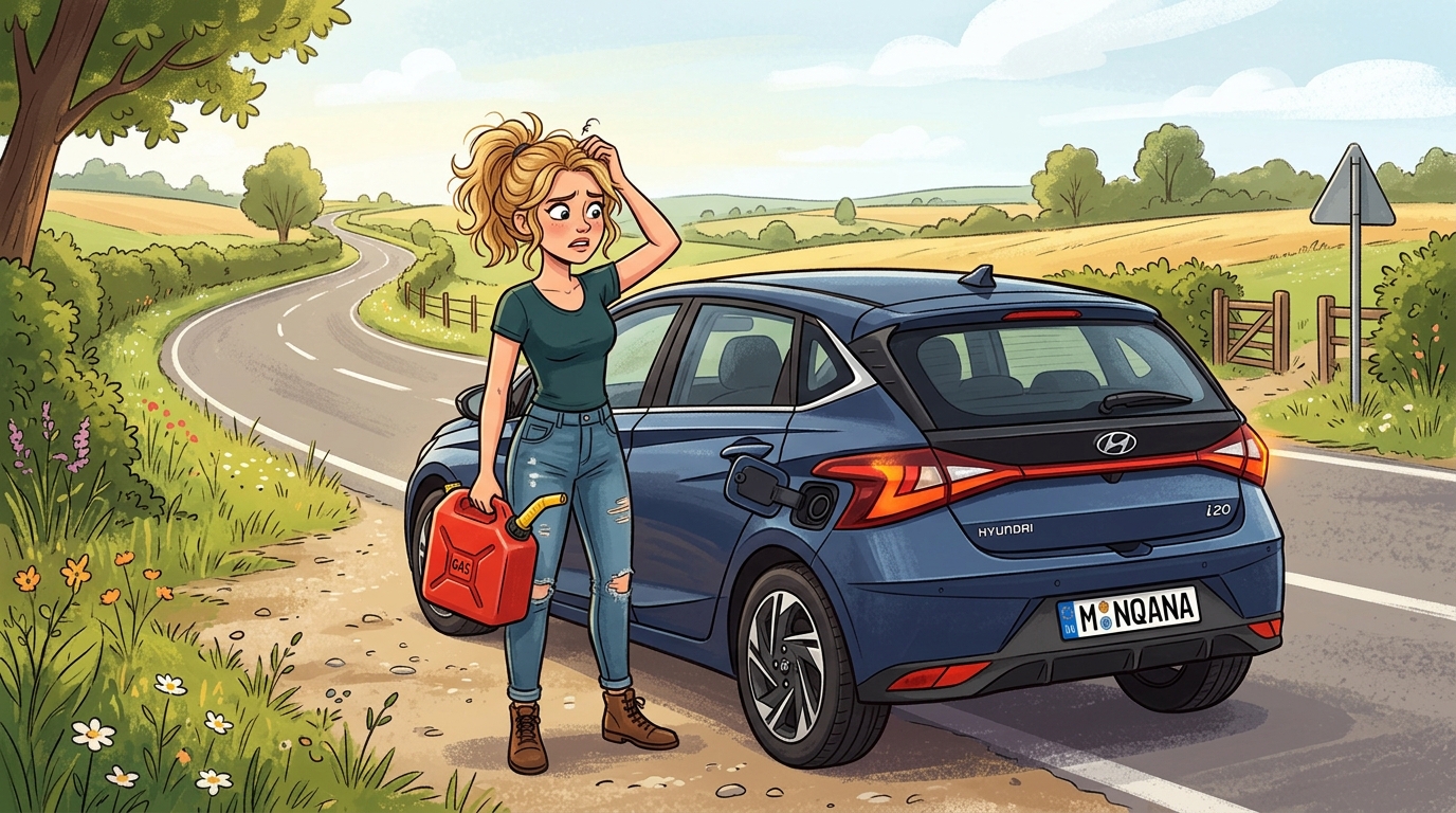 Hyundai i20. Как слить бензин из бака
