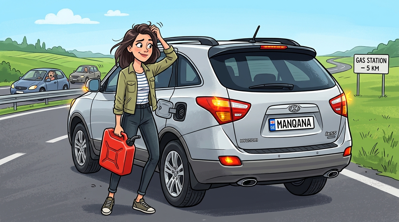 Hyundai ix55. Как слить бензин из бака