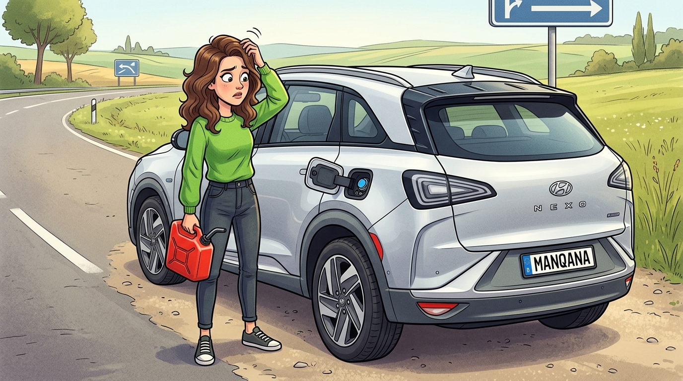 Hyundai Nexo. Как слить бензин из бака