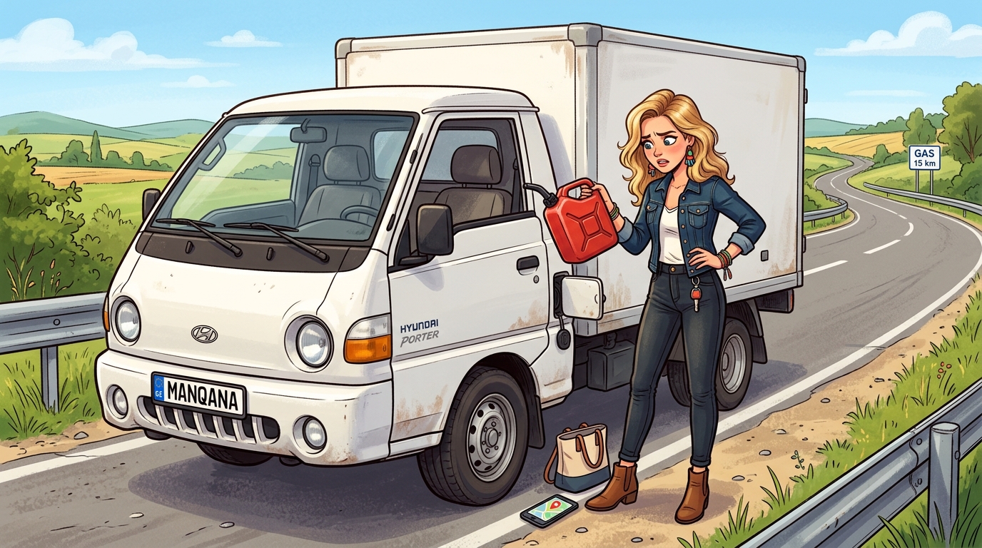 Hyundai Porter. Как слить бензин из бака