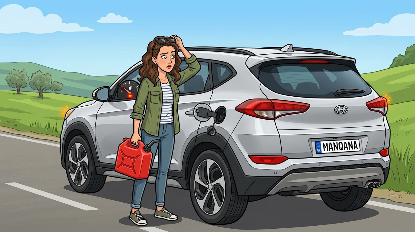 Hyundai Tucson. Как слить бензин из бака