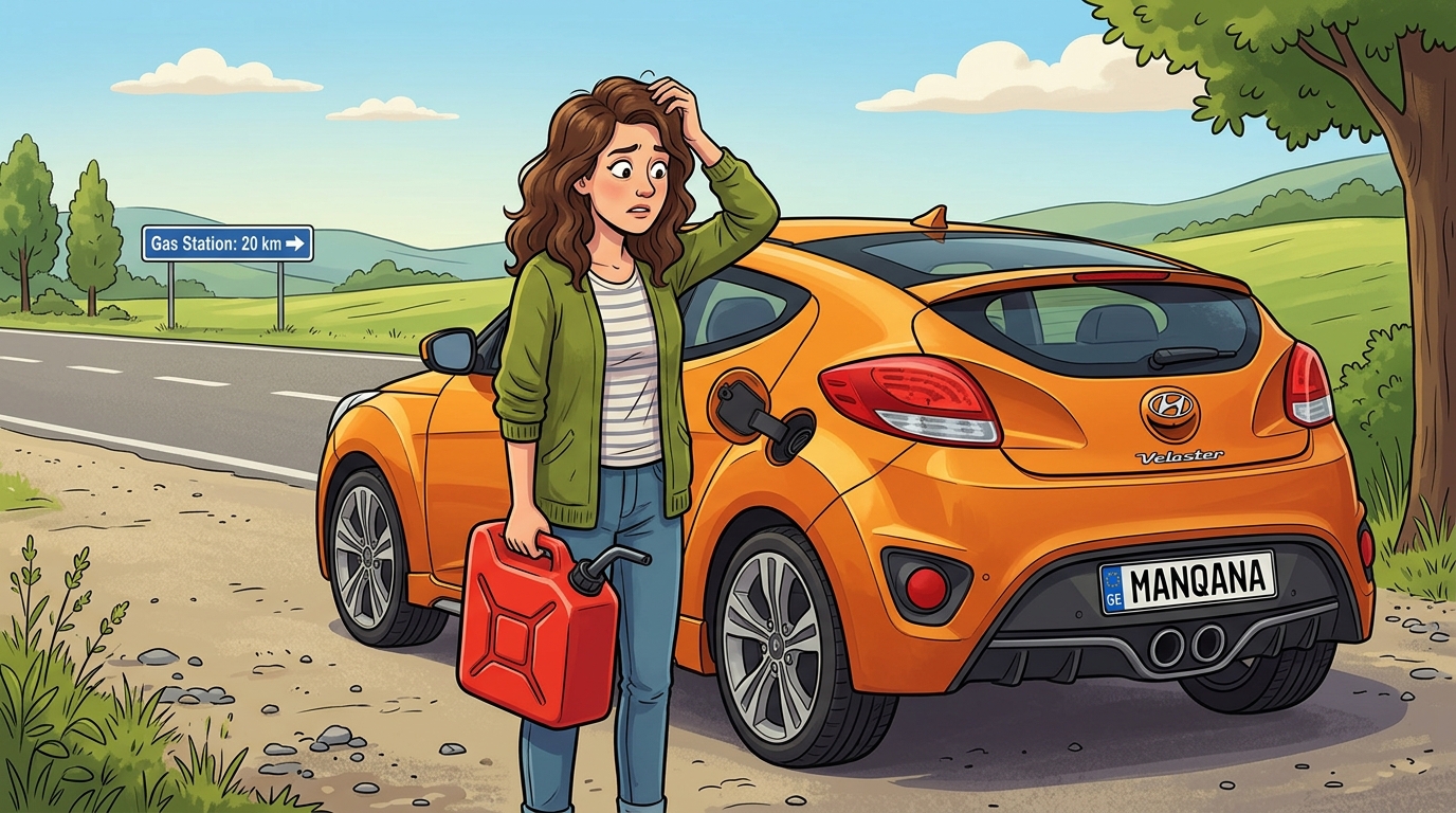 Hyundai Veloster. Как слить бензин из бака