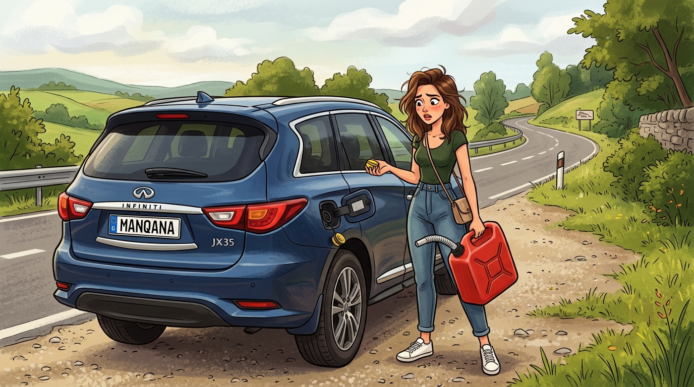 Infiniti JX35. Как слить бензин из бака