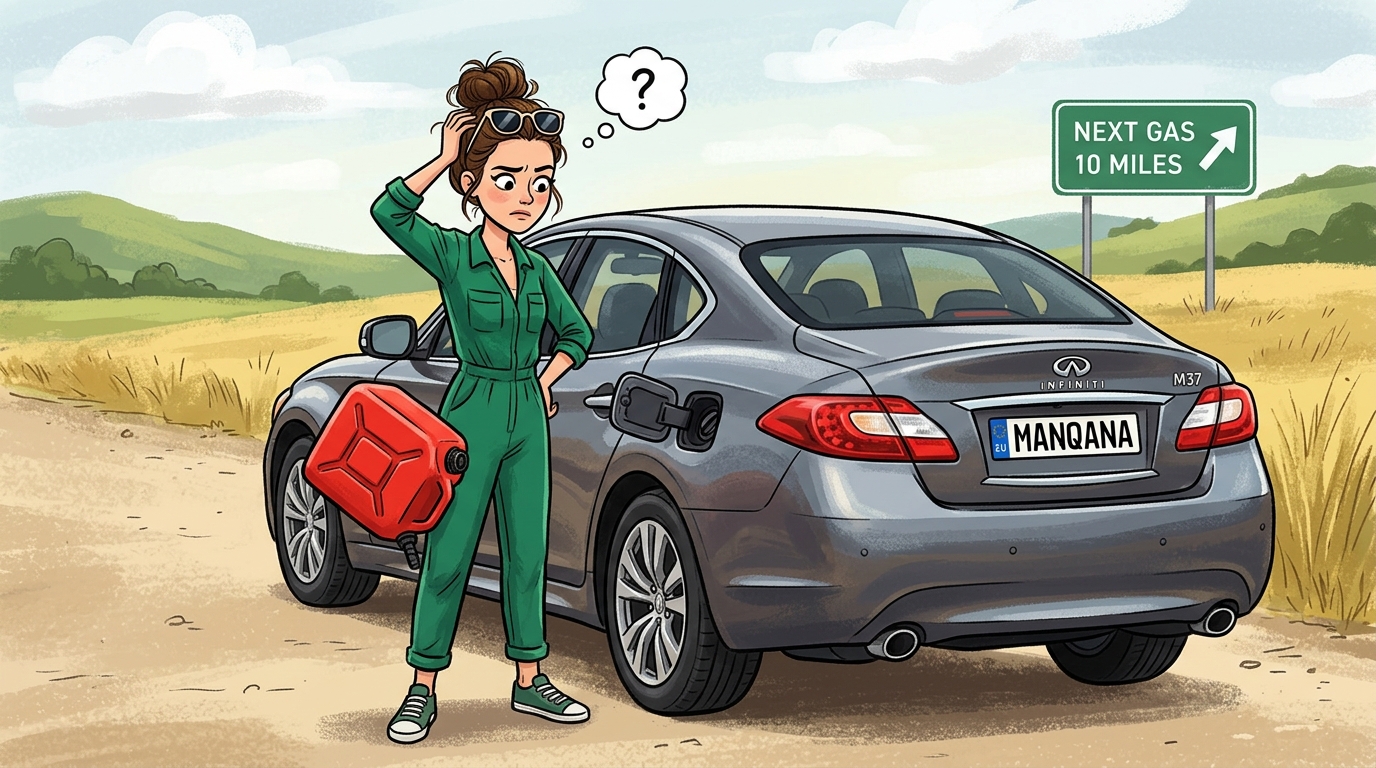 Infiniti M37. Как слить бензин из бака