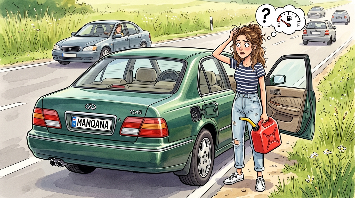 Infiniti Q45. Как слить бензин из бака