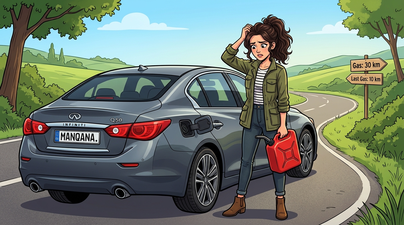 Infiniti Q50. Как слить бензин из бака
