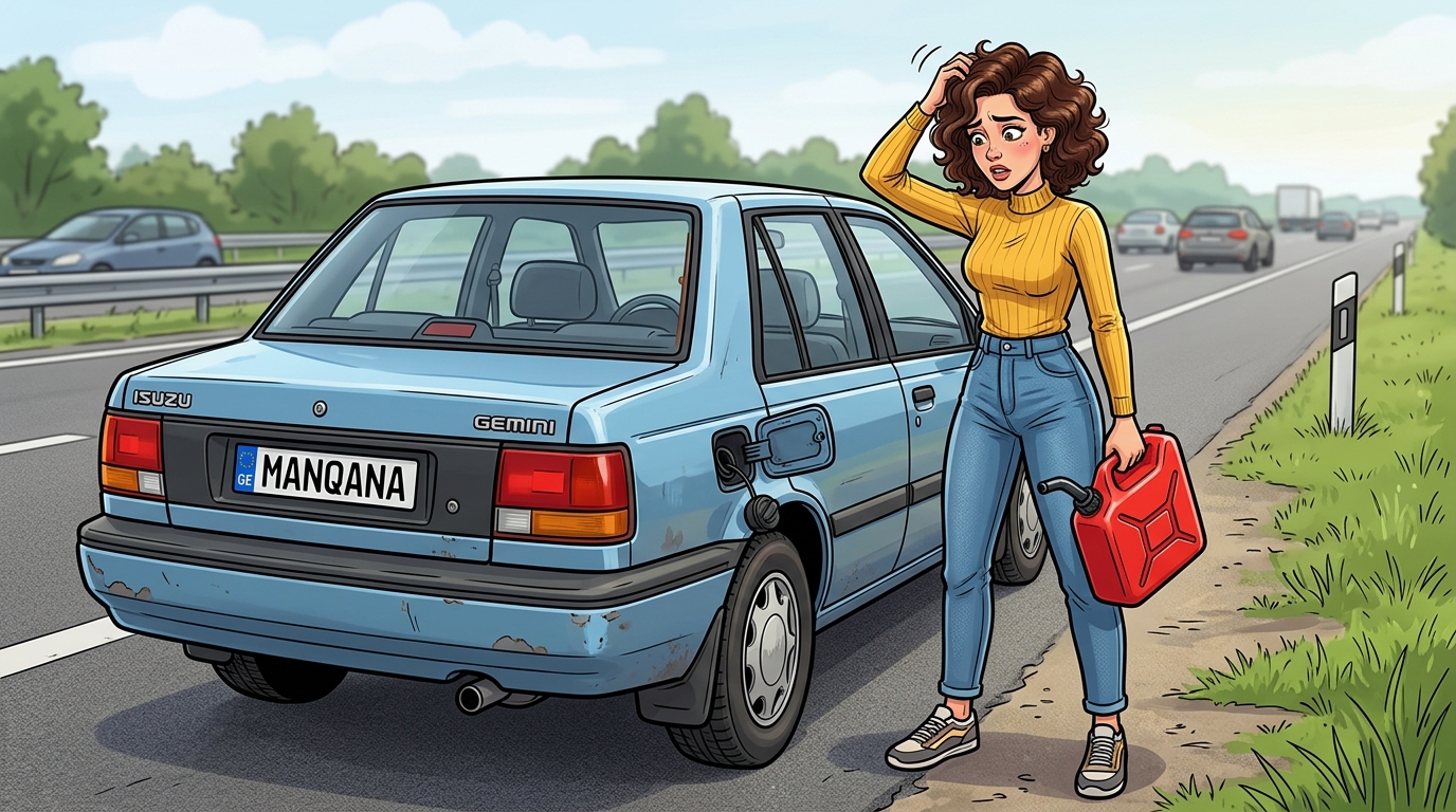 Isuzu Gemini. Как слить бензин из бака