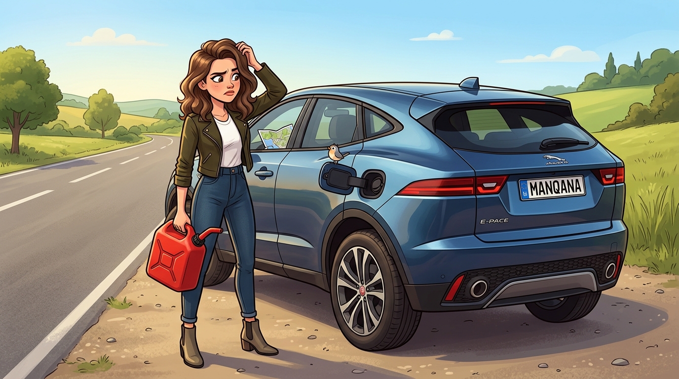 Jaguar E-Pace. Как слить бензин из бака