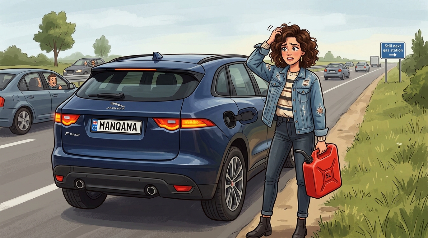 Jaguar F-Pace. Как слить бензин из бака