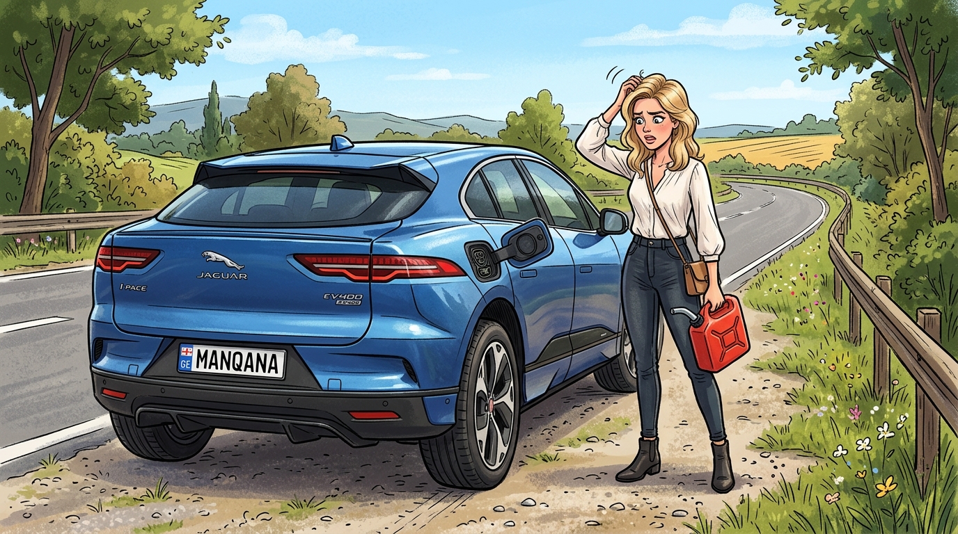 Jaguar I-Pace. Как слить бензин из бака