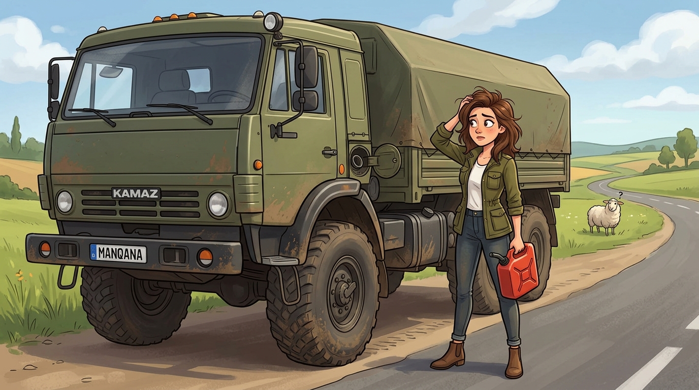 KamAZ 43118. Как слить бензин из бака