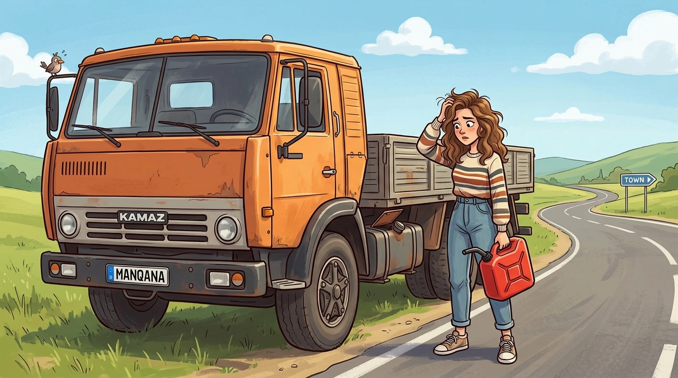 KamAZ 53213. Как слить бензин из бака