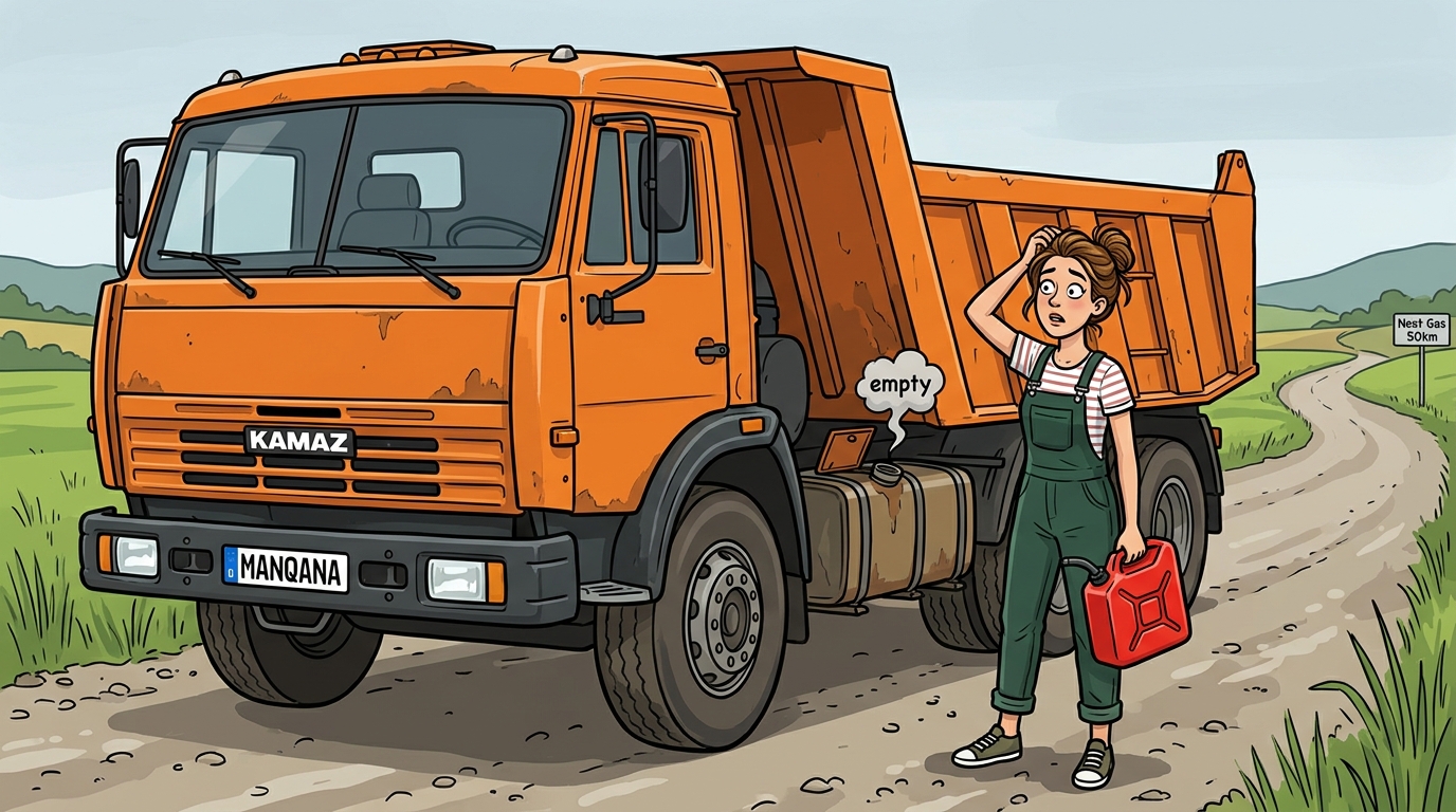 KamAZ 53215. Как слить бензин из бака