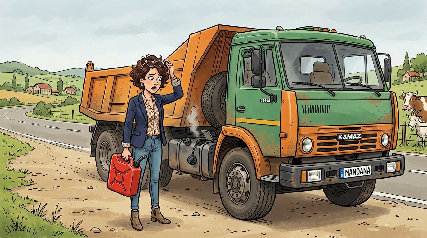 KamAZ 53605. Как слить бензин из бака