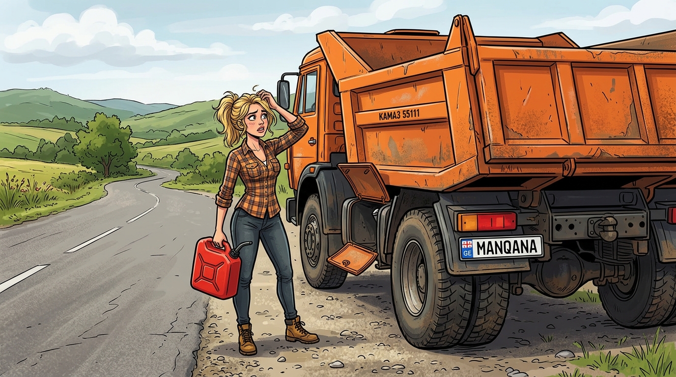 KamAZ 55111. Как слить бензин из бака