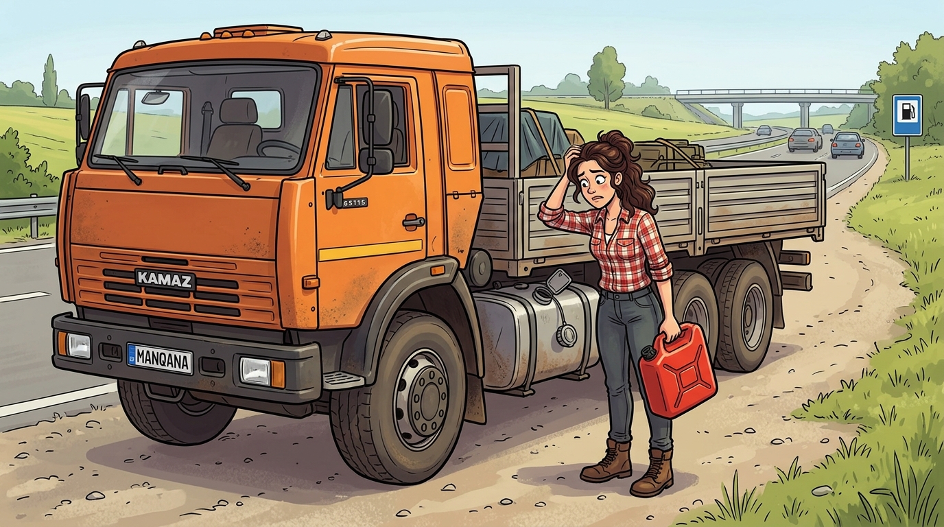KamAZ 65116. Как слить дизельное топливо из бака