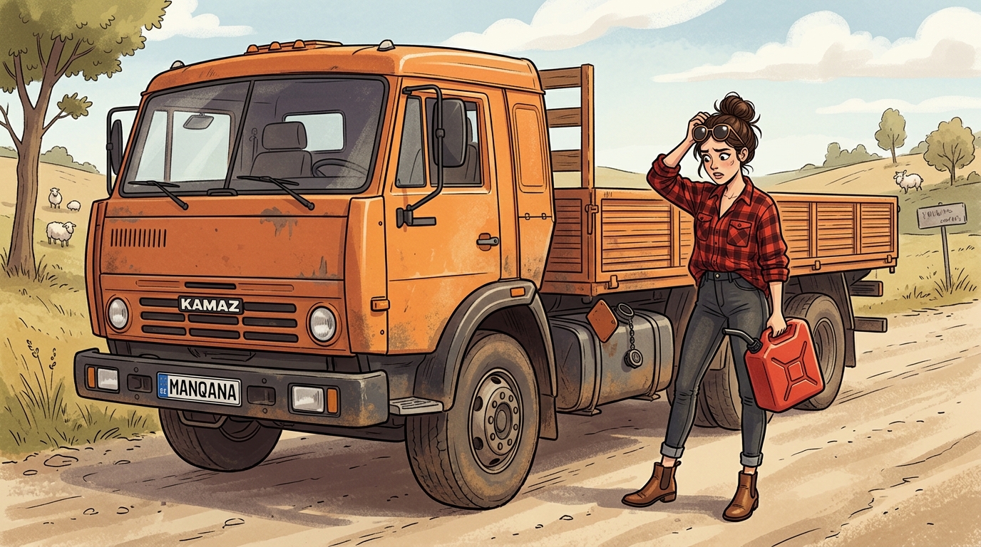 KamAZ 65117. Как слить топливо из бака