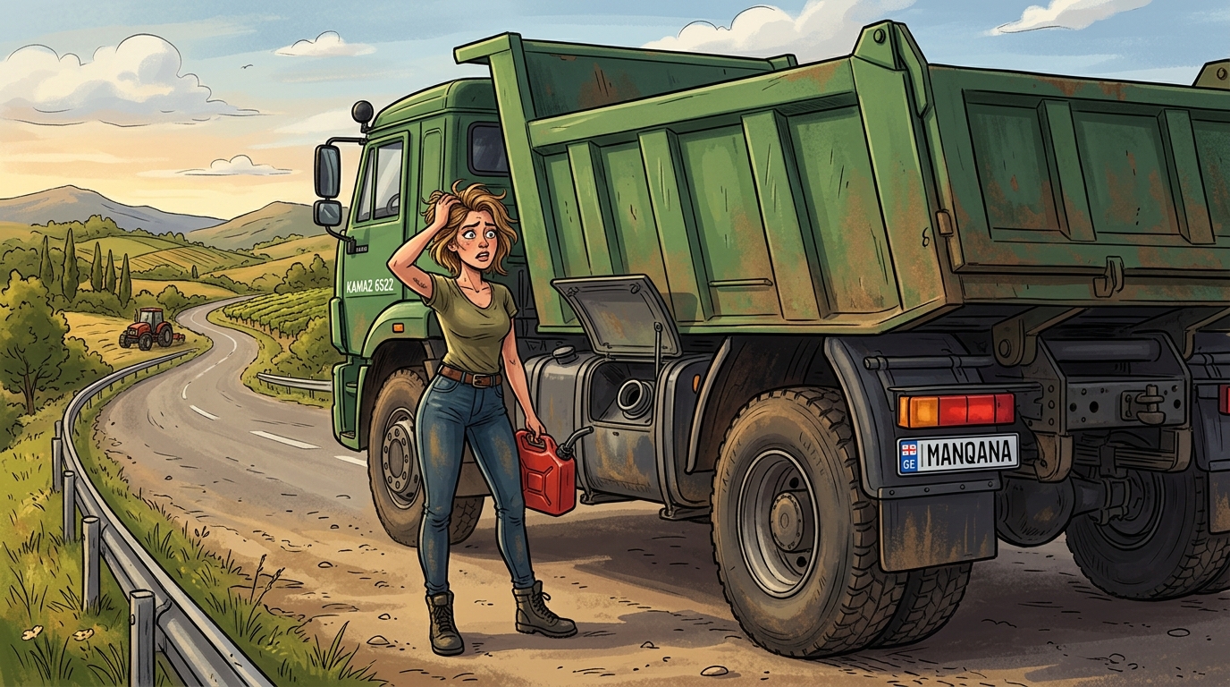 KamAZ 6522. Как слить топливо из бака