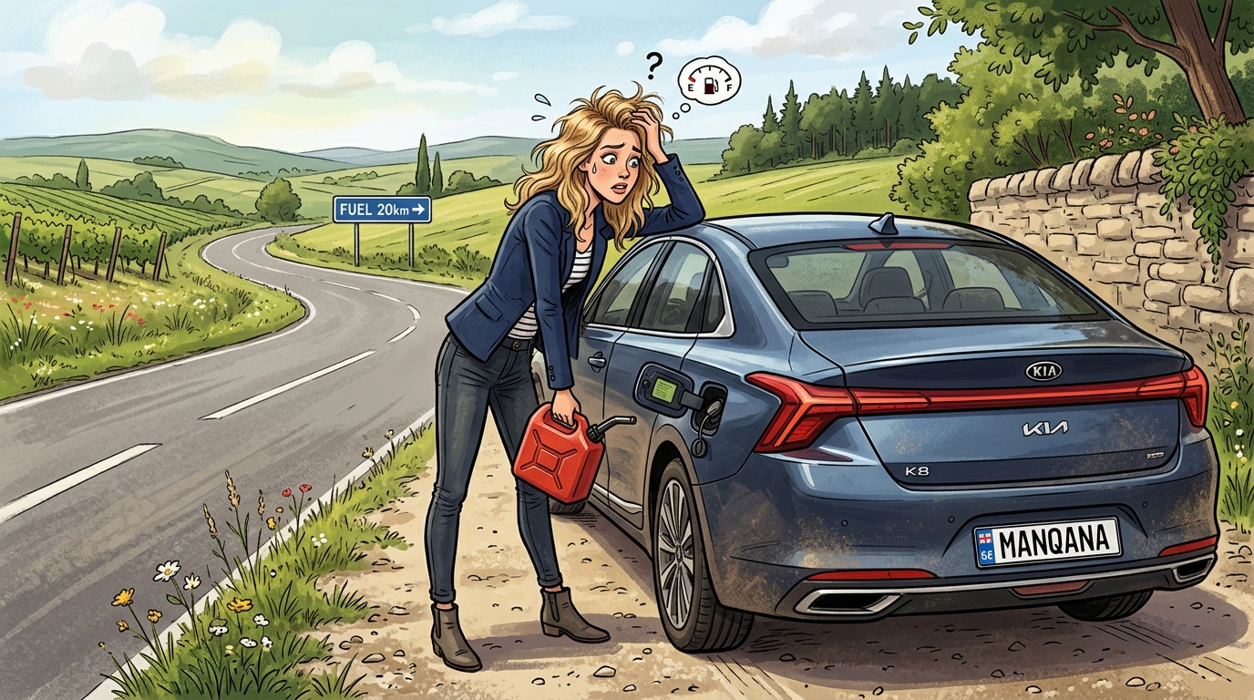 Kia K8. Как слить бензин из бака