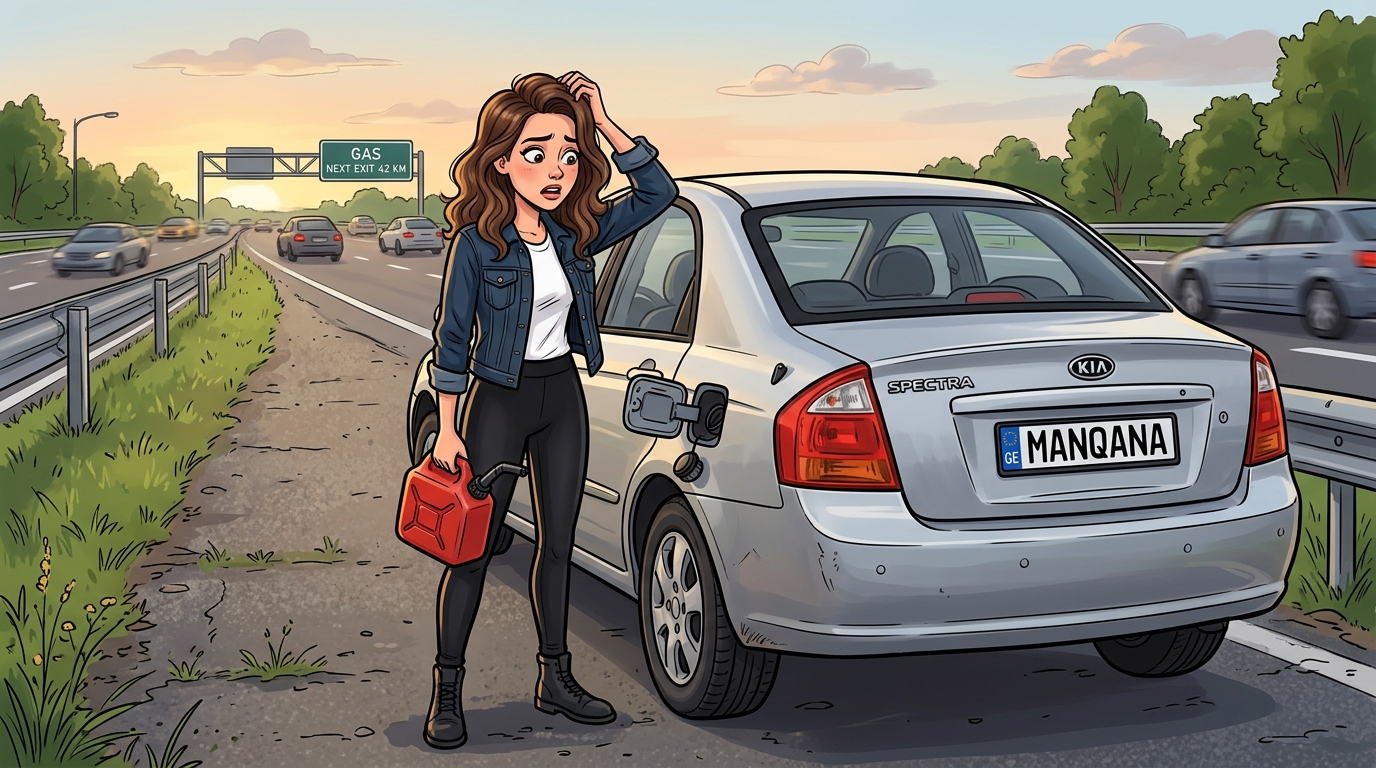 Kia Spectra. Как слить бензин из бака