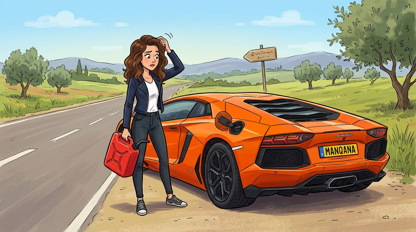 Lamborghini Aventador. Как слить бензин из бака