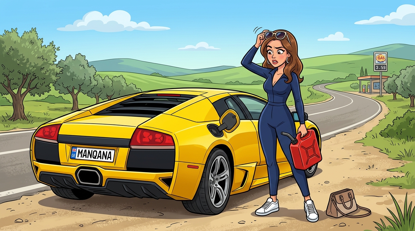Lamborghini Murcielago. Как слить бензин из бака