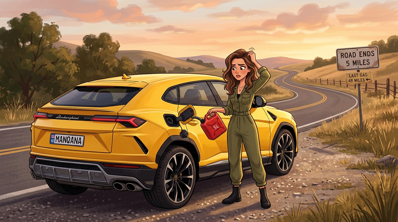 Lamborghini Urus. Как слить бензин из бака