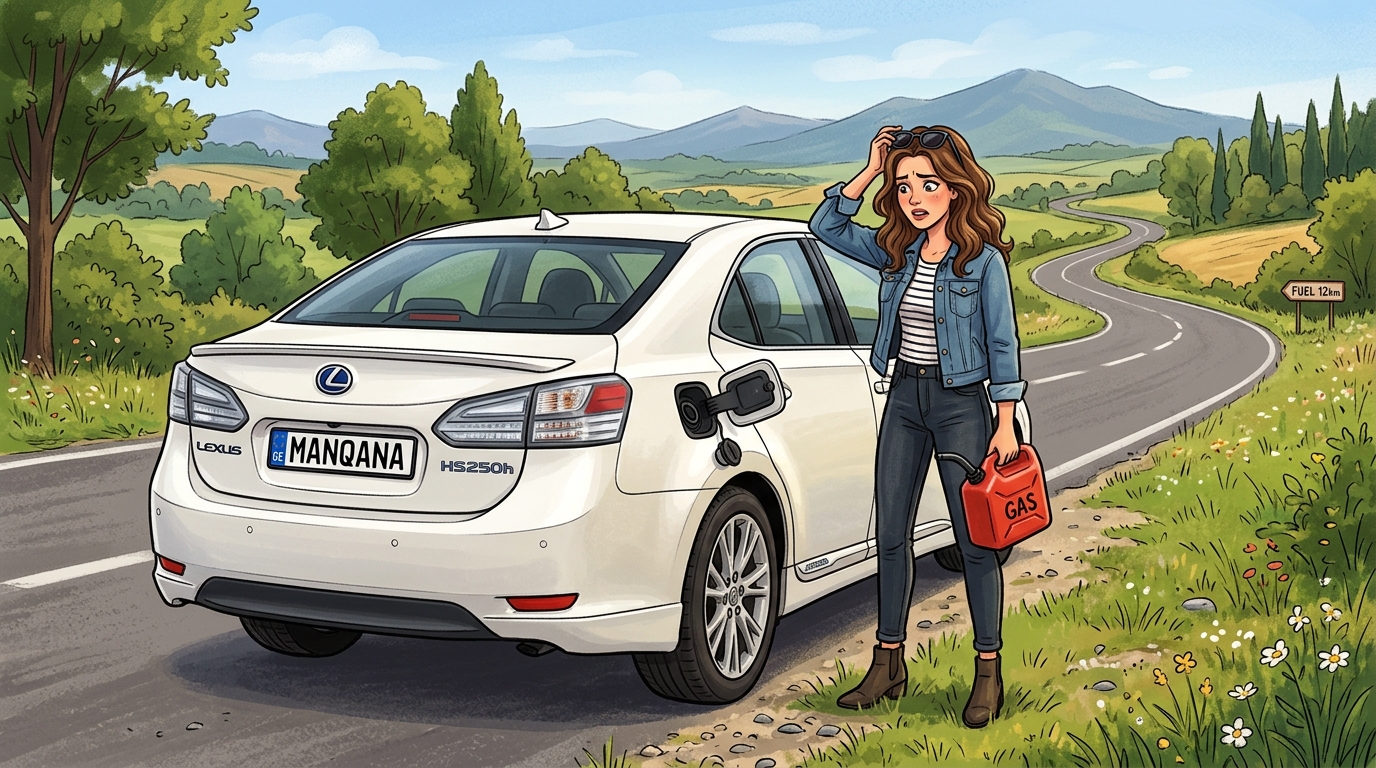 Lexus HS250h. Как слить бензин из бака