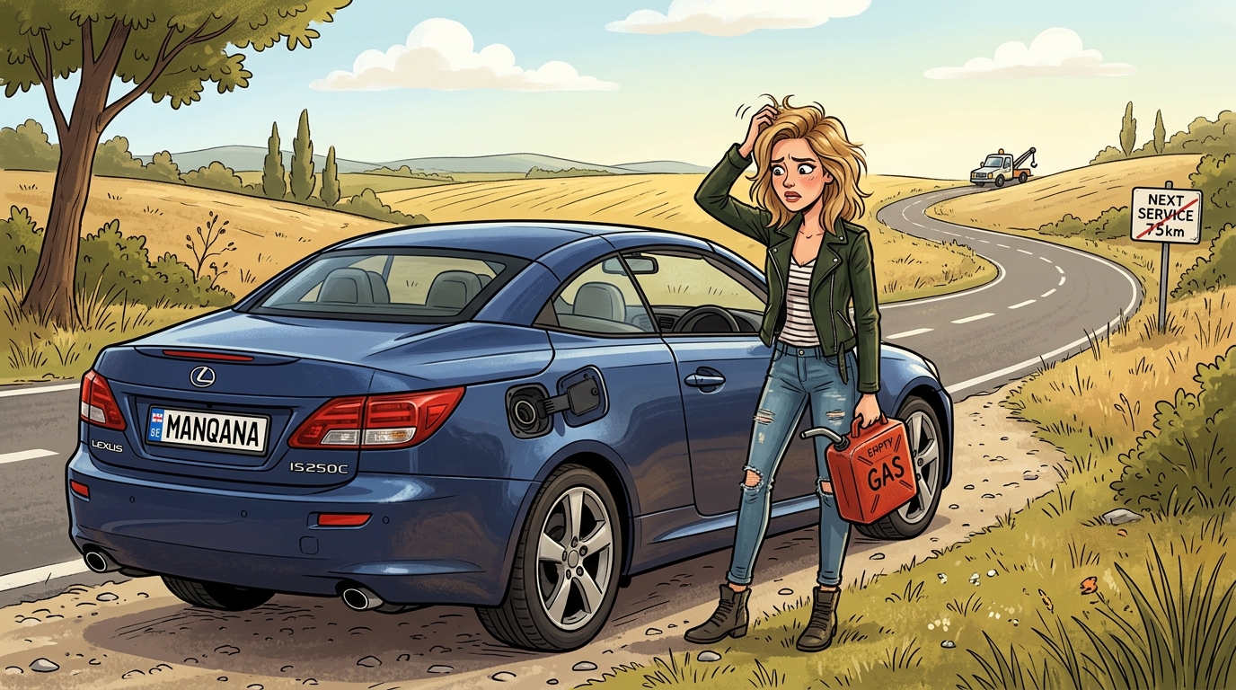 Lexus IS250C. Как слить бензин из бака
