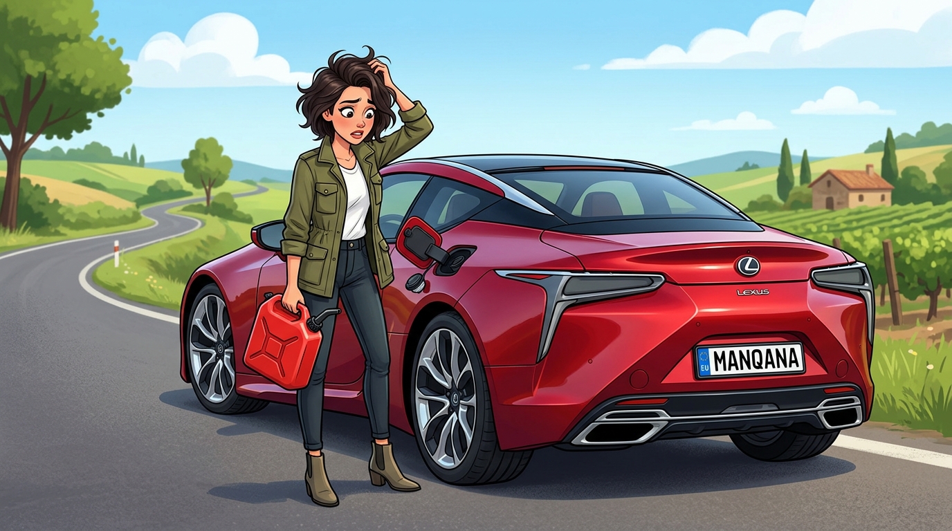 Lexus LC500. Как слить бензин из бака