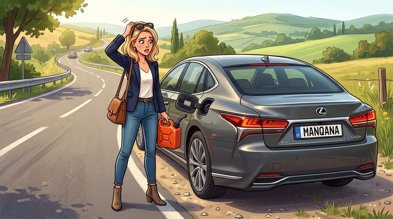 Lexus LS350. Как слить бензин из бака