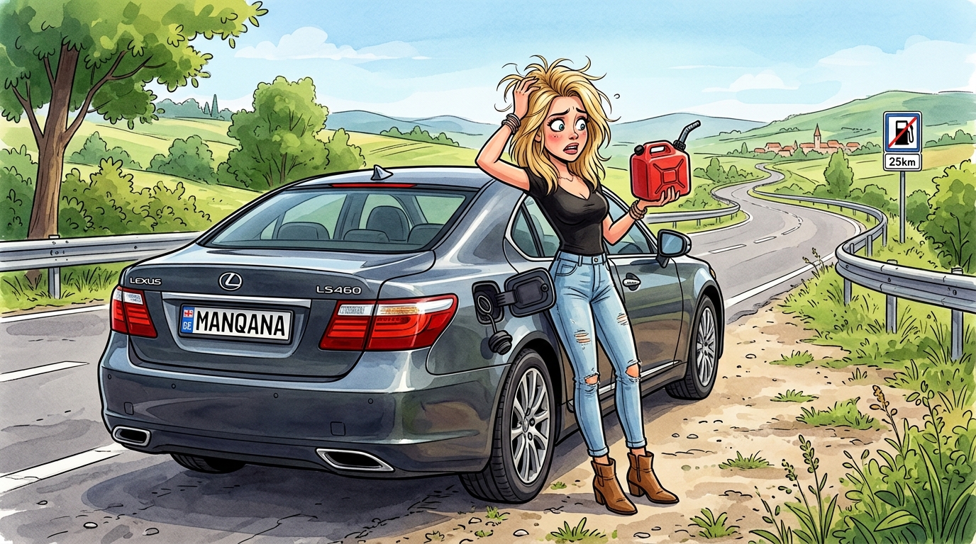 Lexus LS460. Как слить бензин из бака