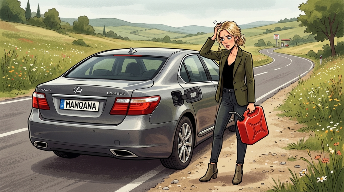 Lexus LS460L. Как слить бензин из бака