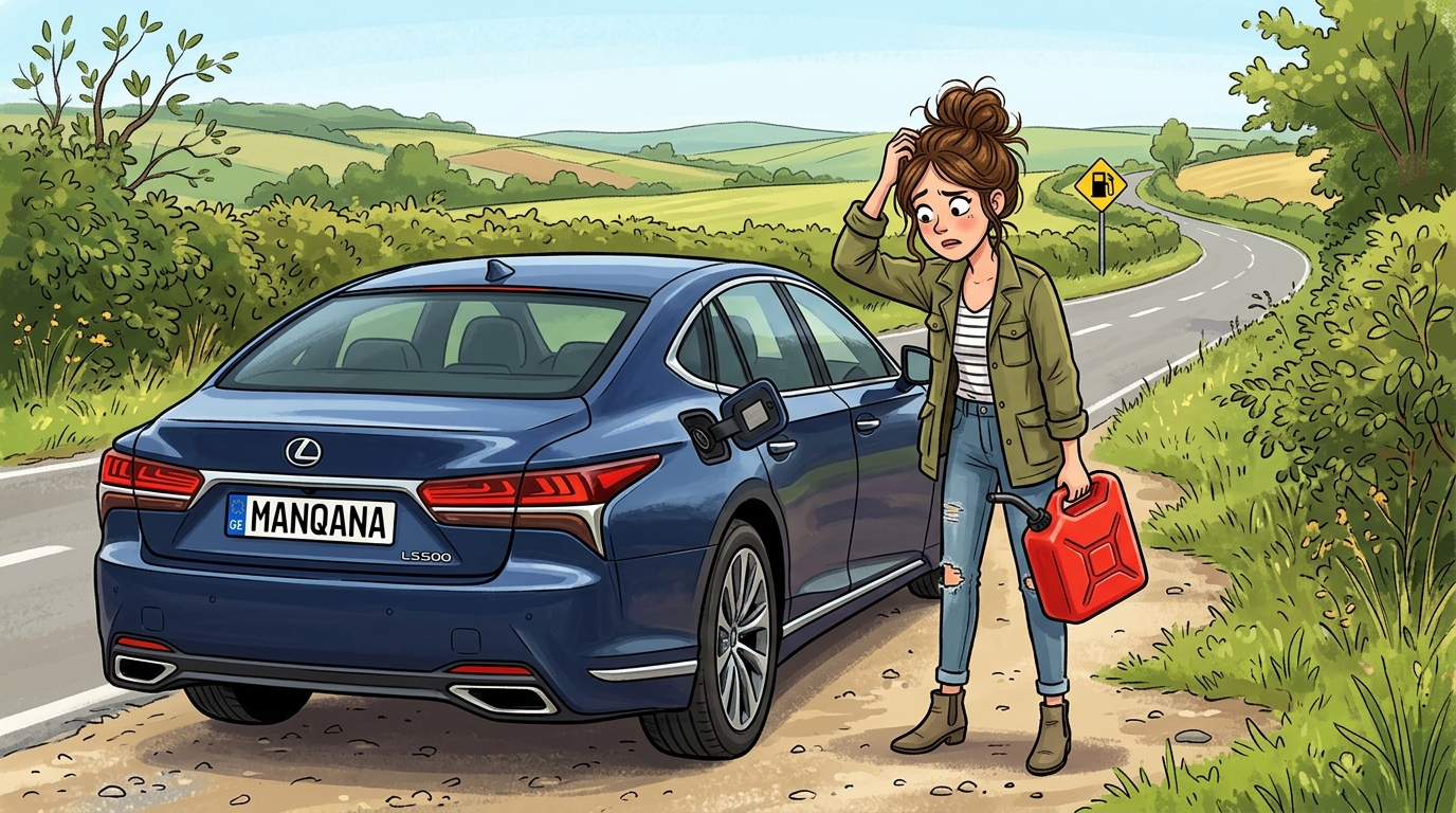 Lexus LS500. Как слить бензин из бака