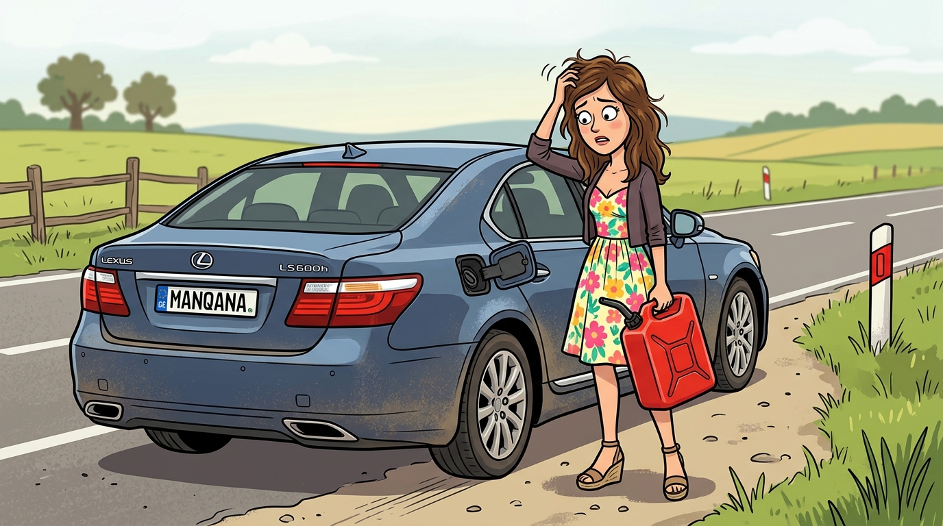 Lexus LS600h. Как слить бензин из бака