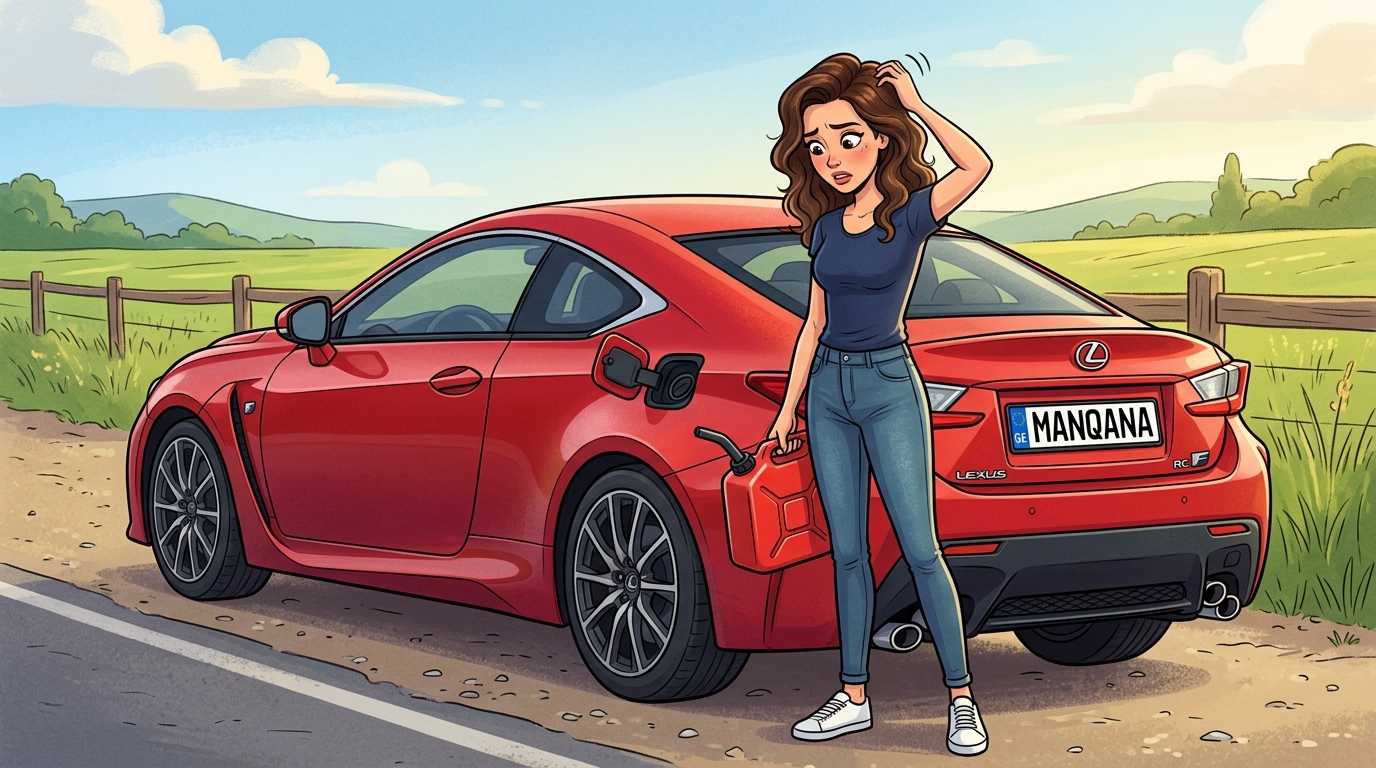 Lexus RC F. Как слить бензин из бака