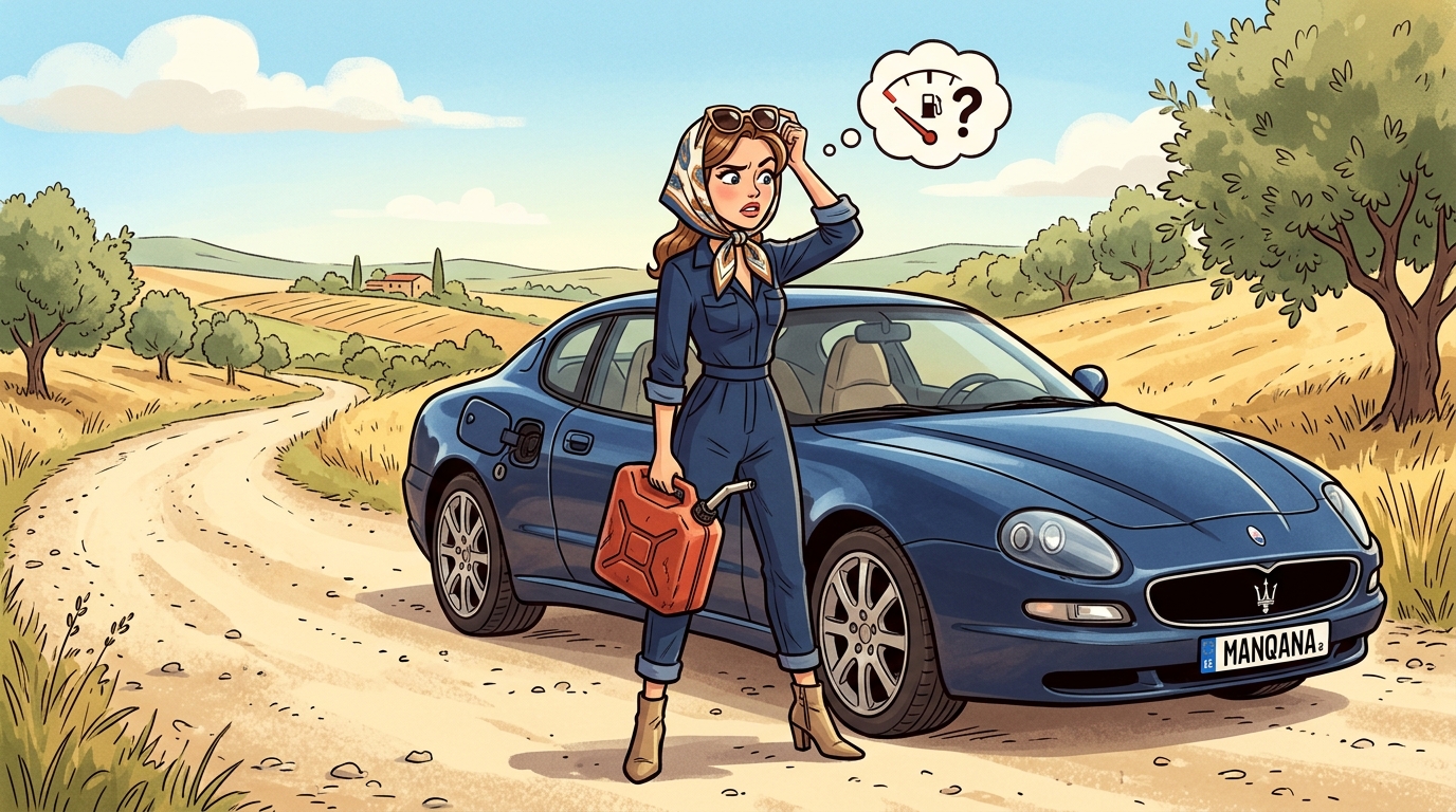 Maserati Coupe. Как слить бензин из бака