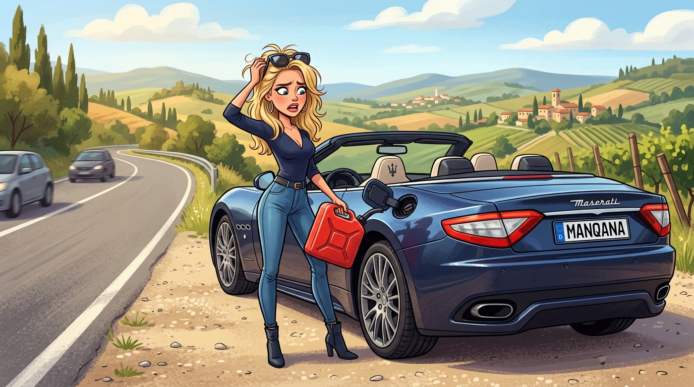 Maserati GranCabrio. Как слить бензин из бака