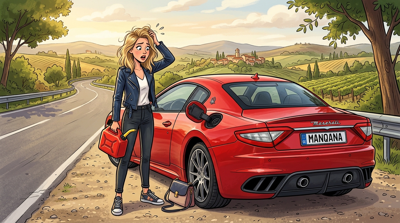 Maserati GranTurismo. Как слить бензин из бака
