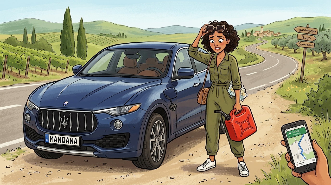Maserati Levante. Как слить бензин из бака