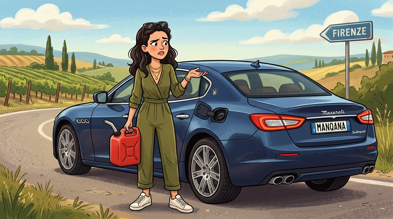 Maserati Quattroporte. Как слить бензин из бака