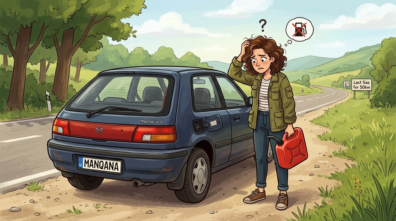 Mazda 323. Как слить бензин из бака