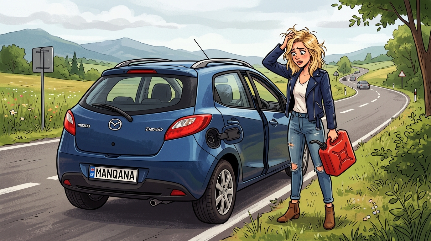 Mazda Demio. Как слить бензин из бака