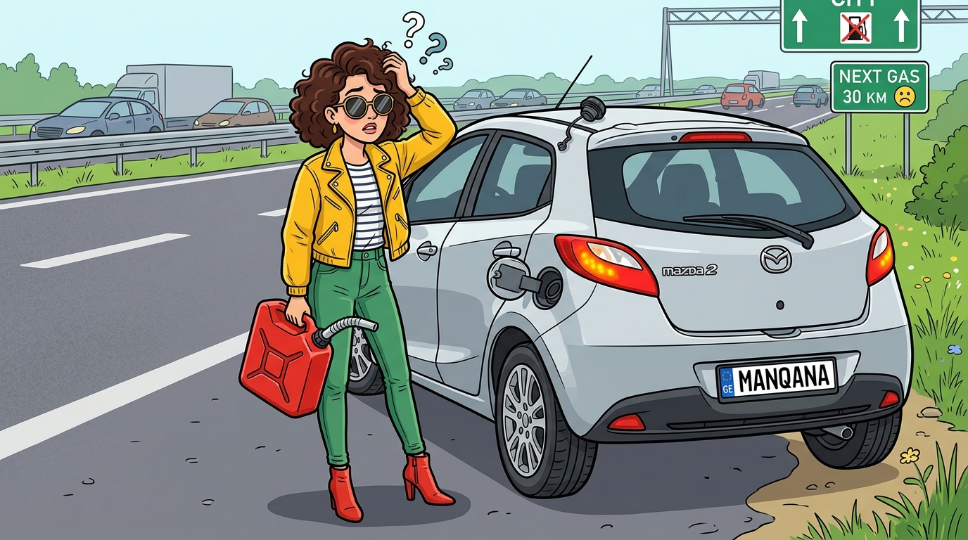 Mazda Mazda2. Как слить бензин из бака