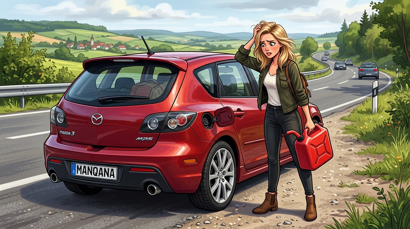 Mazda Mazda3 MPS. Как слить бензин из бака