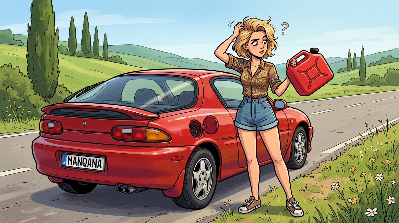 Mazda MX-3. Как слить бензин из бака