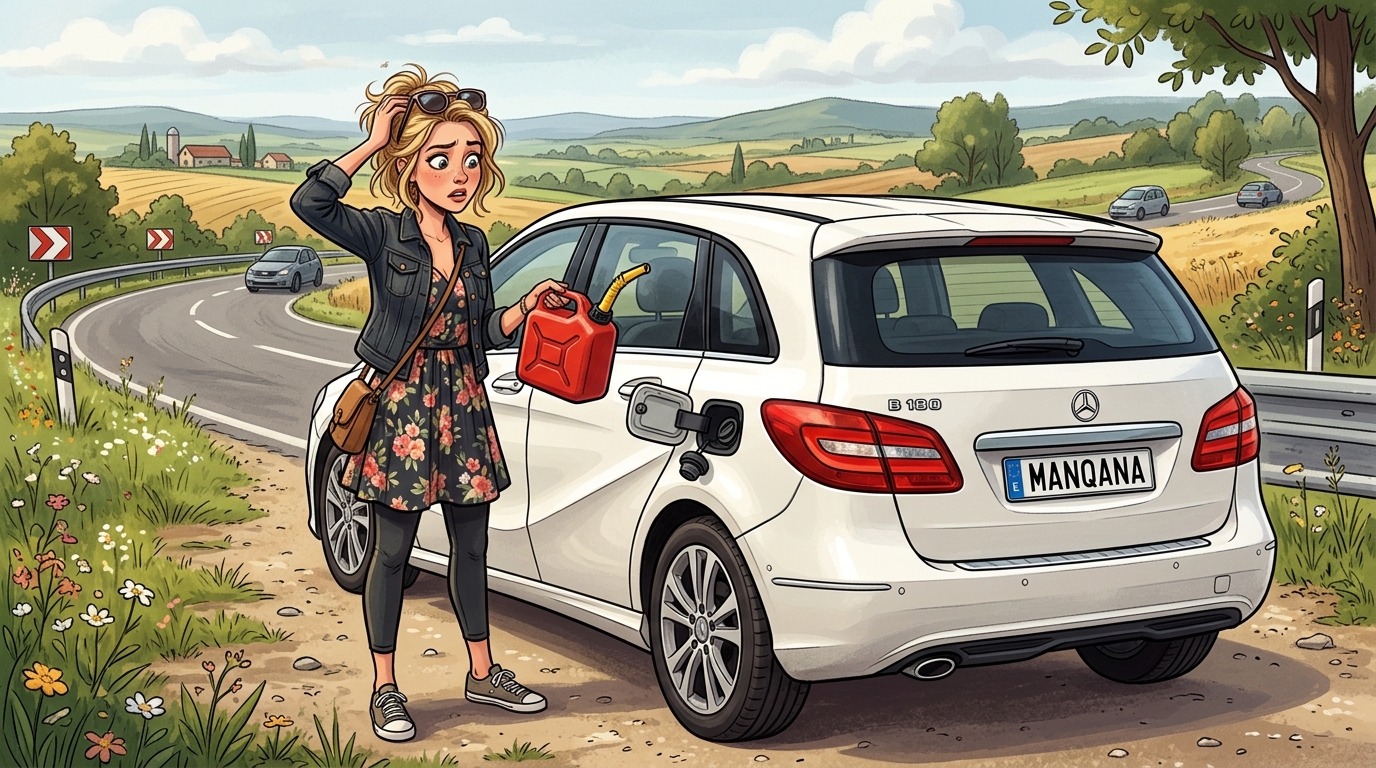Mercedes-Benz B-Class. Как слить бензин из бака