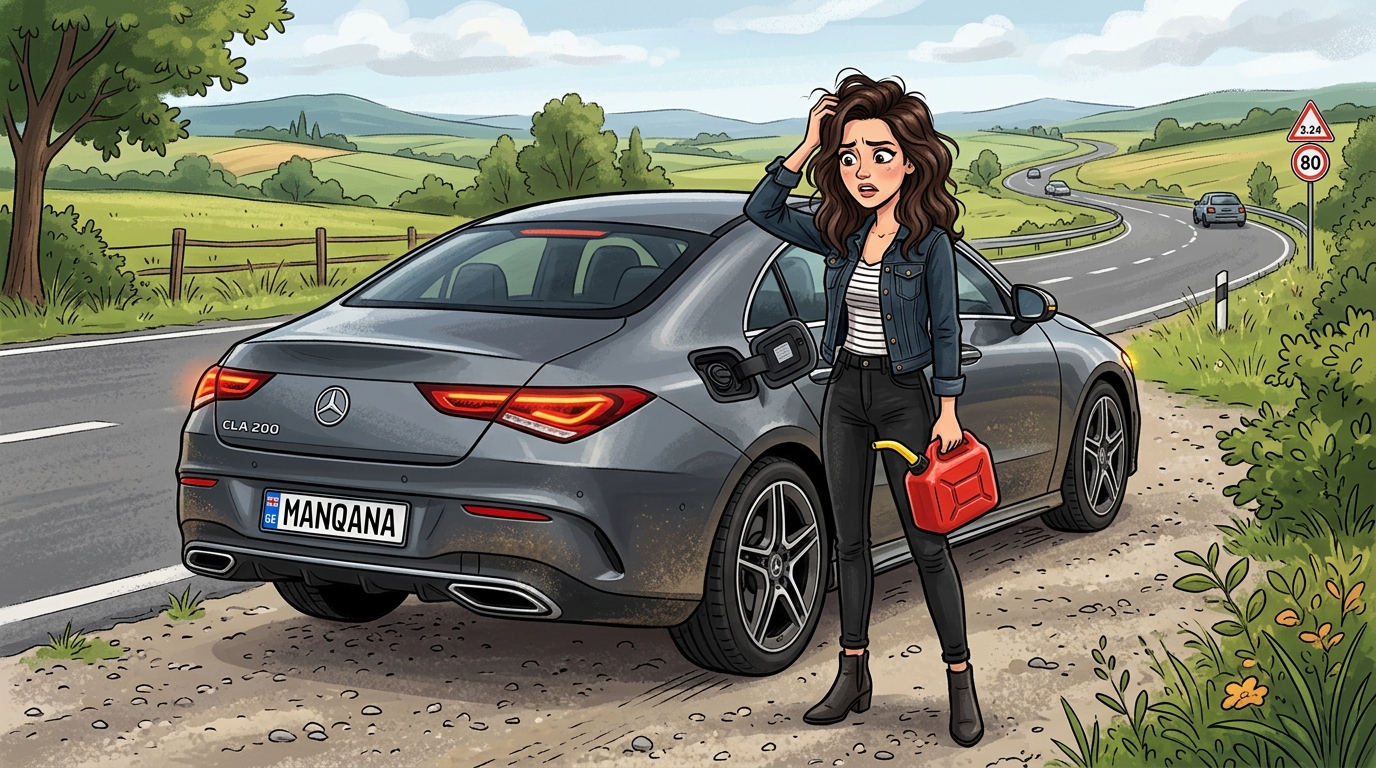 Mercedes-Benz CLA-Class. Как слить бензин из бака